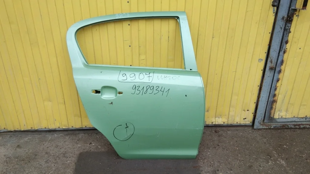 Дверь задняя правая OPEL CORSA 4, D S07   ОПЕЛЬ   КОРСА   Задний Правый  93189341 2006-2014 (контрактная запчасть)