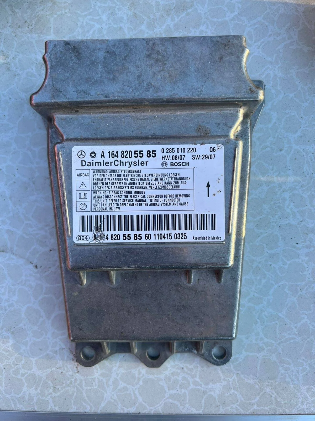 Блок управления SRS/AirBag Mercedes W164 ML