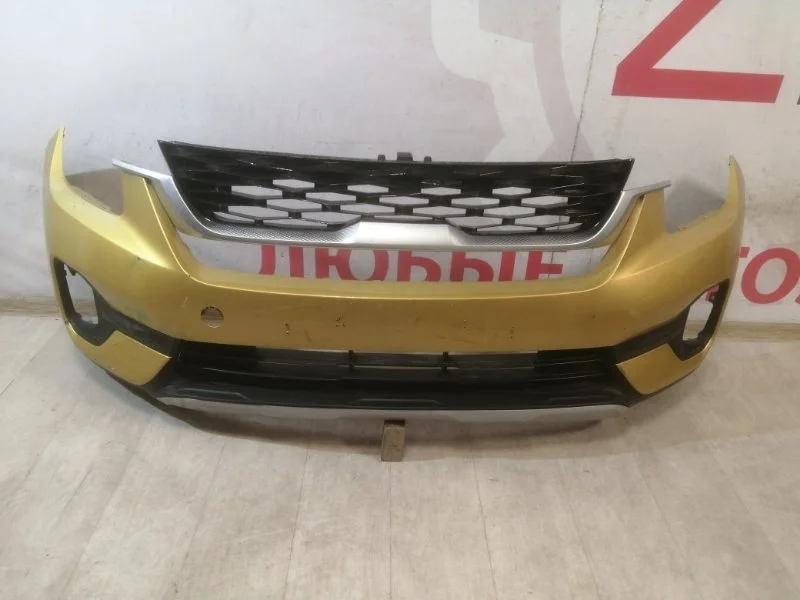 Бампер с решеткой радиатора передний kia Seltos
