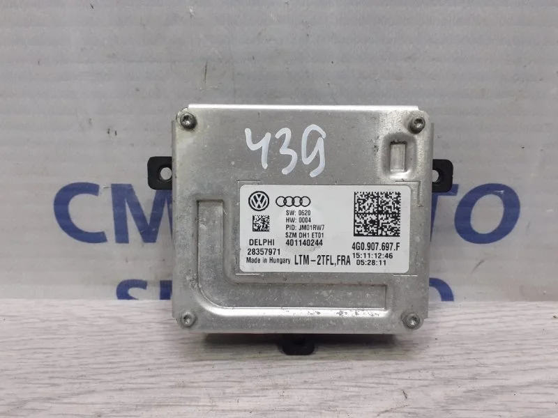 Блок управления фарой Audi A6 4G0907697F C7 2.8 CHV