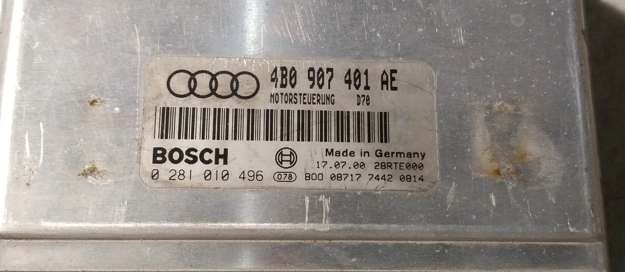 Блок управления двигателем Audi A6 C5, Audi S6 C5 4B0907401AE