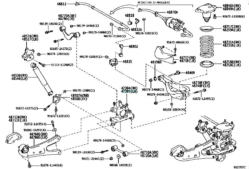 Кулак поворотный Lexus RX450h 2012 AL10