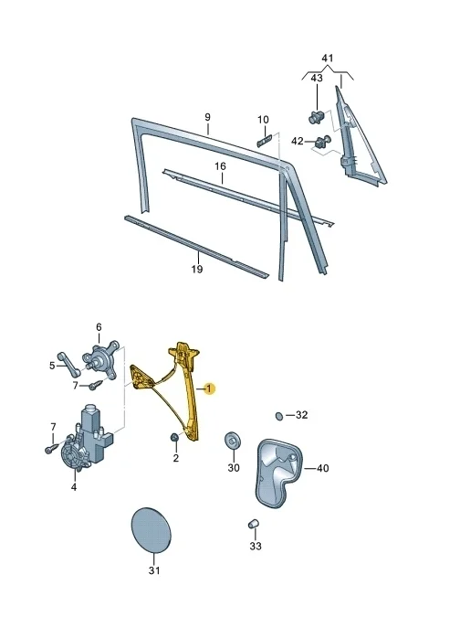 Стеклоподъемник Volkswagen Polo 2014 Mk5