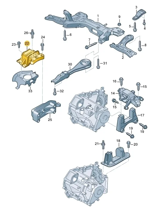 Кронштейн опоры двигателя Volkswagen Polo 2013 Mk5