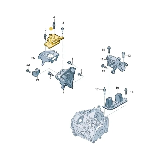 Кронштейн опоры двигателя Volkswagen Polo 2013 Mk5