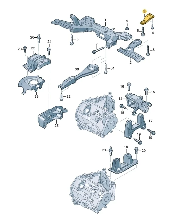 Кронштейн Volkswagen Polo 2012 Mk5