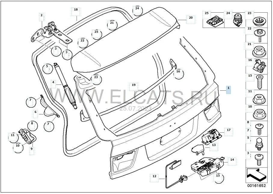 Крышка багажника BMW X5 2006-2013 E70