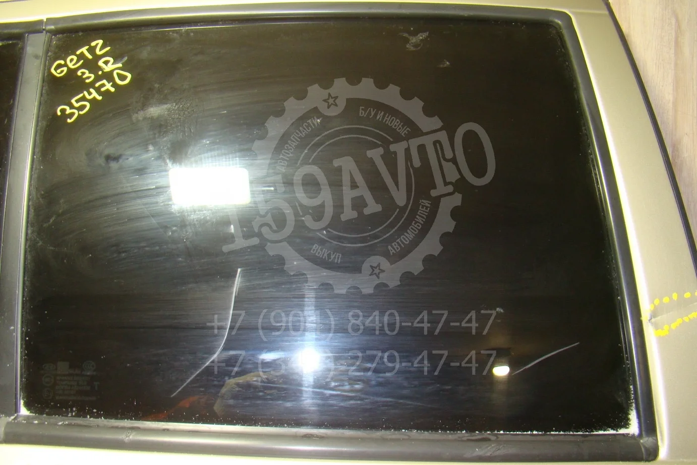Стекло двери задней правой Hyundai Getz 2002-2011