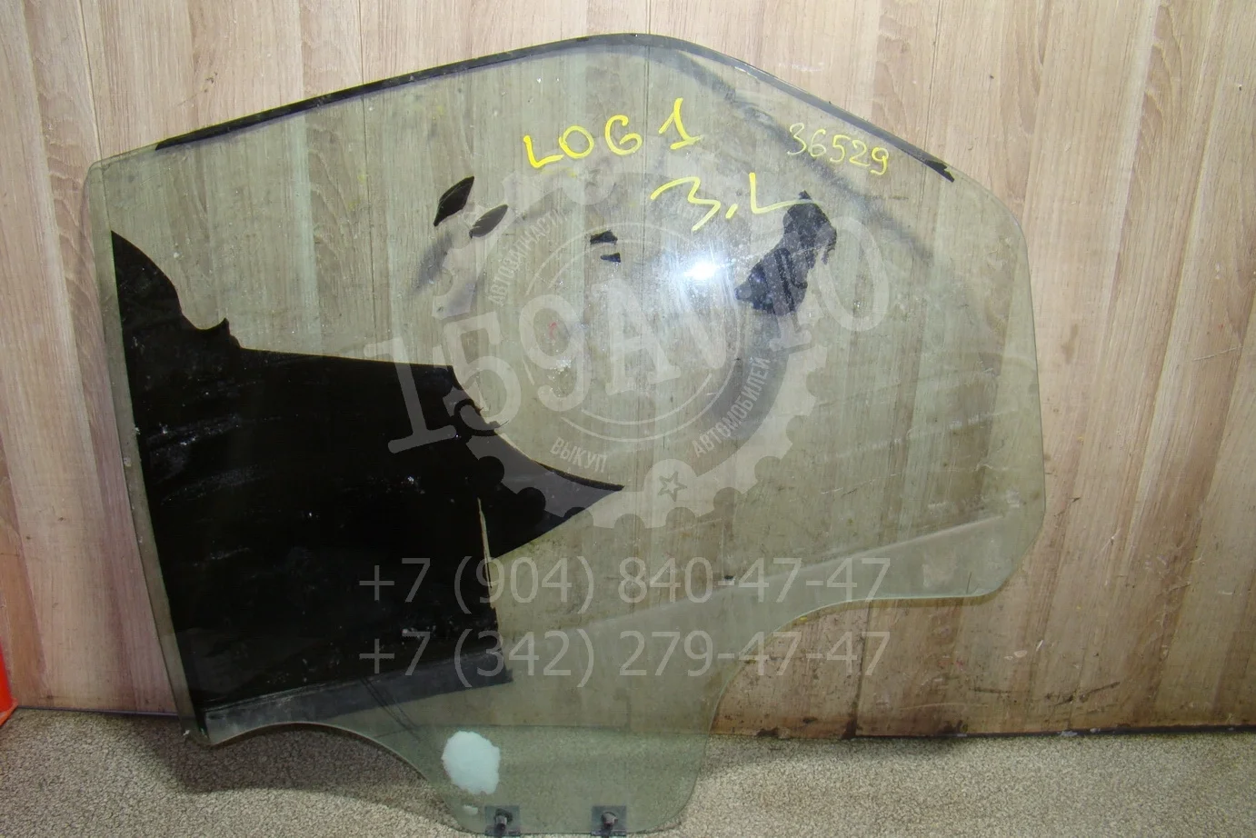 Стекло двери задней левой Renault Logan I 2005-2014