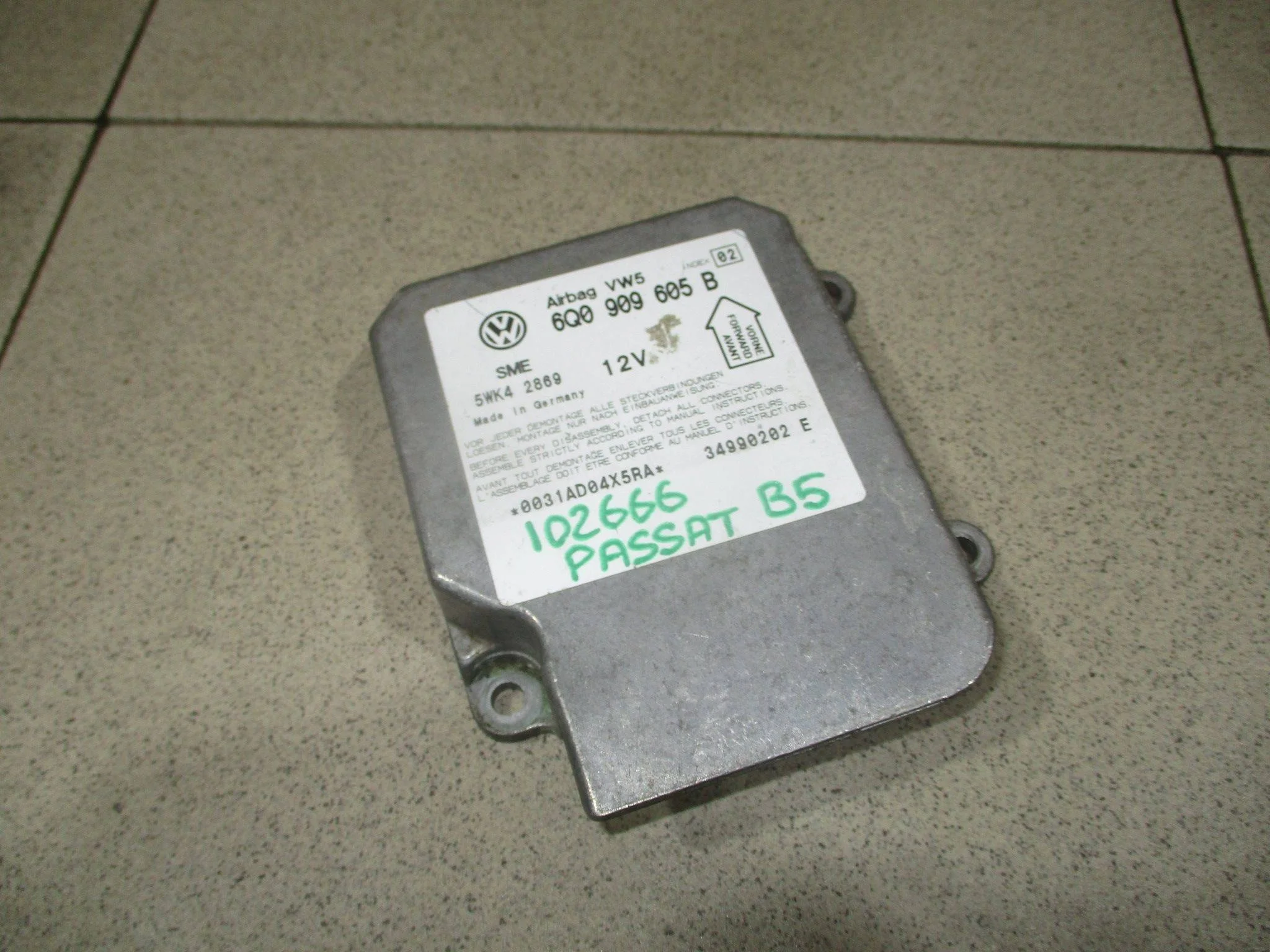 блок управления air bag VW Passat (B5) 1996-2005