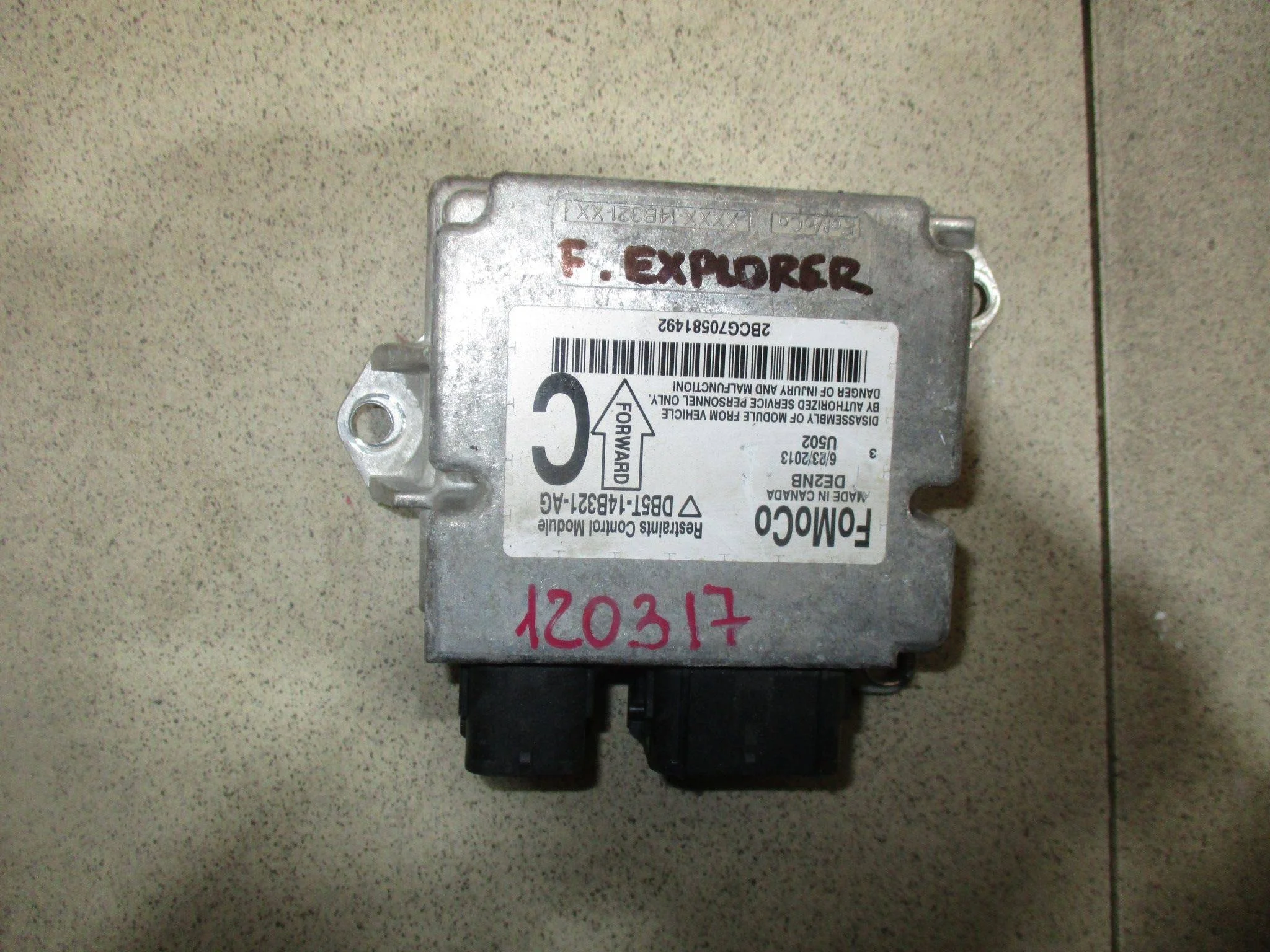блок управления air bag Ford Explorer V (U502) 2011-2019