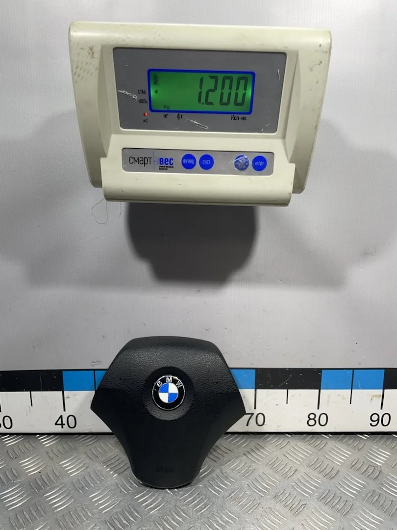[Б/У] Подушка безопасности в рулевое колесо 3 спицы BMW 5-серия E60/E61 2003-2009 [Код: 00297689 ]