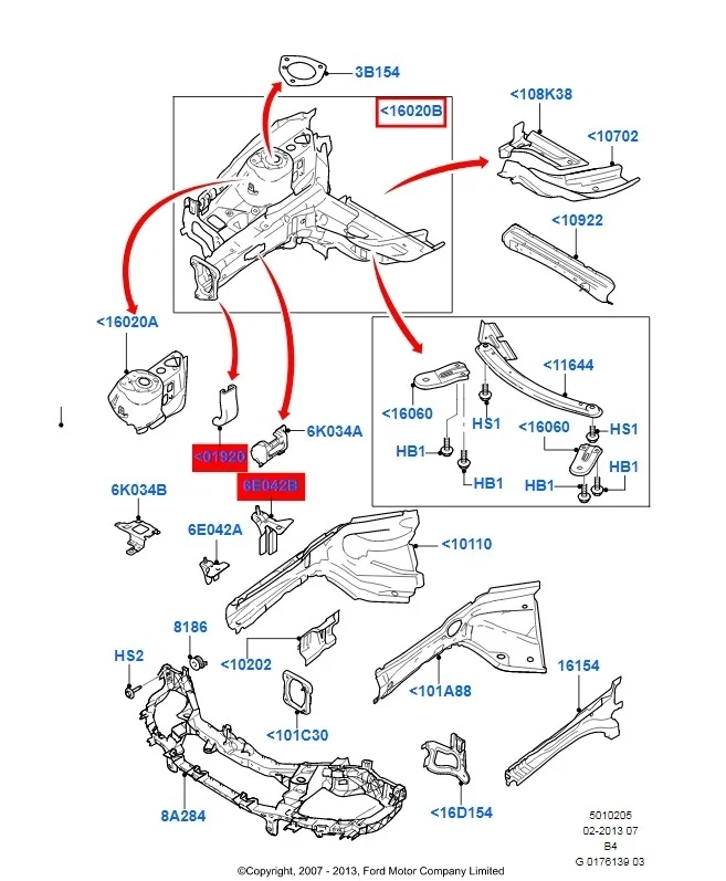 Лонжерон Ford Focus 2004-2011 CB4