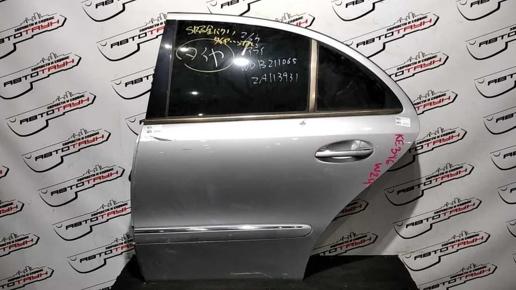 ДВЕРЬ MERCEDES-BENZ E-CLASS W211 A2117300105 ЗАДНЯЯ ЛЕВАЯ SEDAN серебро, 744U KE346