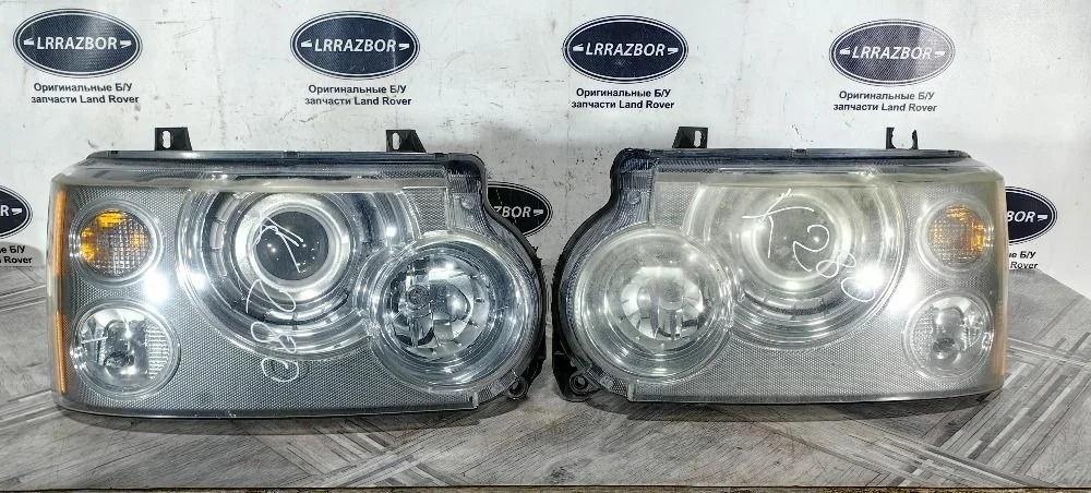 Фары комплект Range Rover 3 L322 2005-2009 ксенон