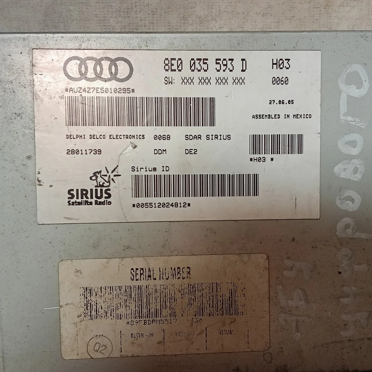 Блок управления магнитолой Audi A3 8P