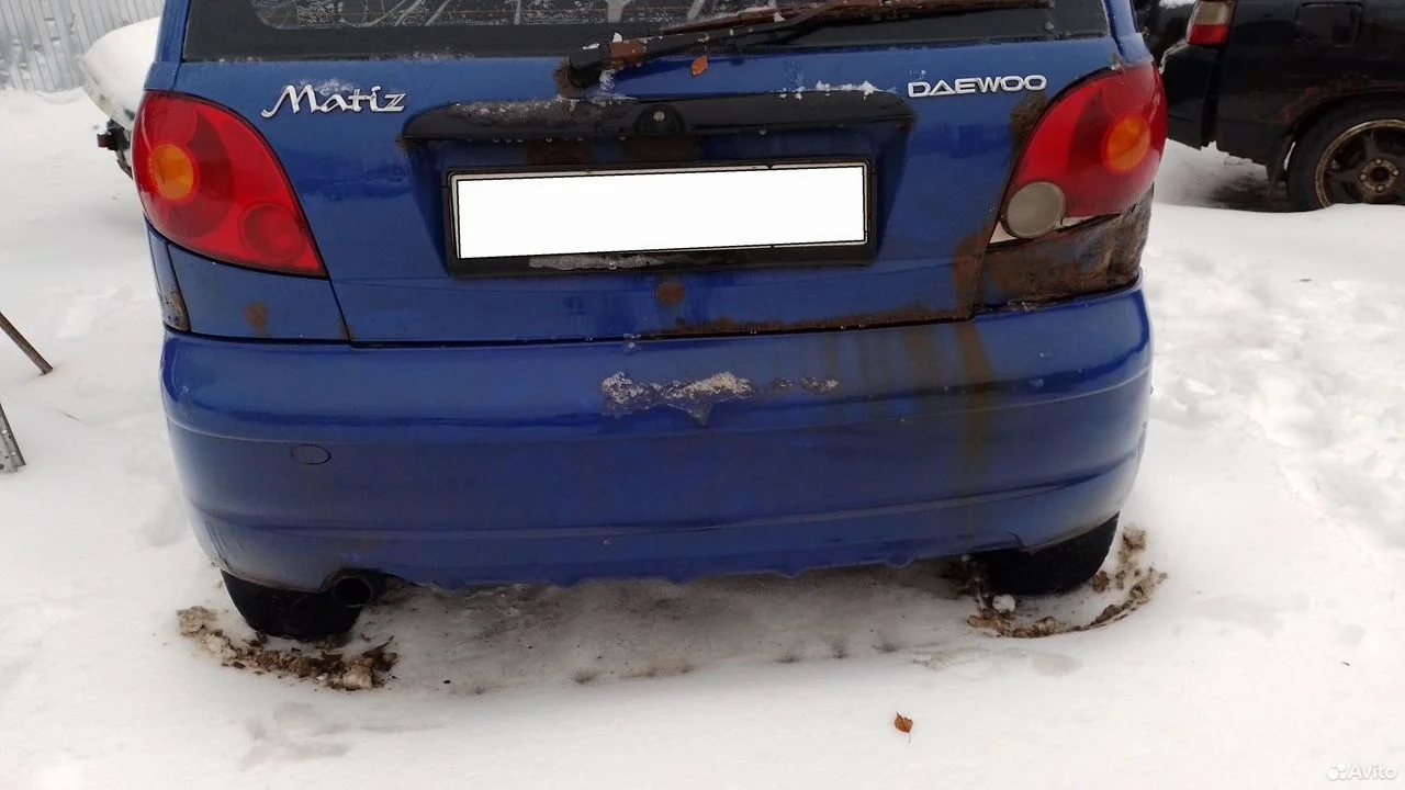 Бампер задний daewoo matiz