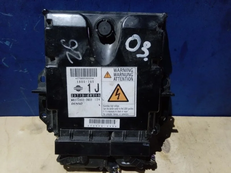 Блок управления двигателем, эбу Nissan Navara D40 2005-2010 23710EB310 2.5 YD25