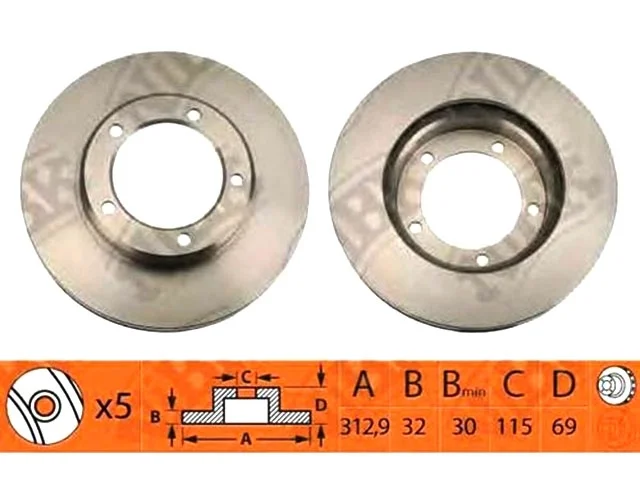 Диск тормозной передний TOYOTA LAND CRUISER 100 1998-2002, LAND CRUISER 100 2002-2005, LAND CRUISER 100 2005-2007, LEXUS LX470 J100 1998-2002