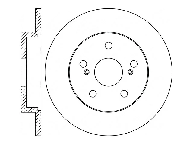 Диск тормозной задний TOYOTA C-HR X10 2016-2019, CAMRY XV70 2017-2021, LEXUS ES VII 200/250/300H/350 ASZ10 / AXZA10 / GSZ10 2018-