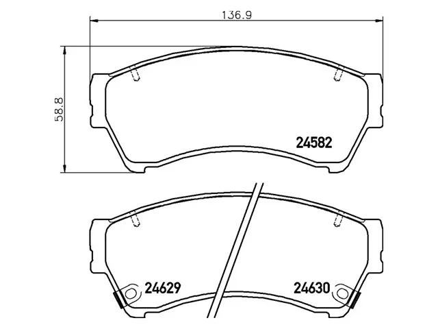 Колодки тормозные передние MAZDA MAZDA 6 GH 2007-2010, MAZDA 6 GH 2010-2012