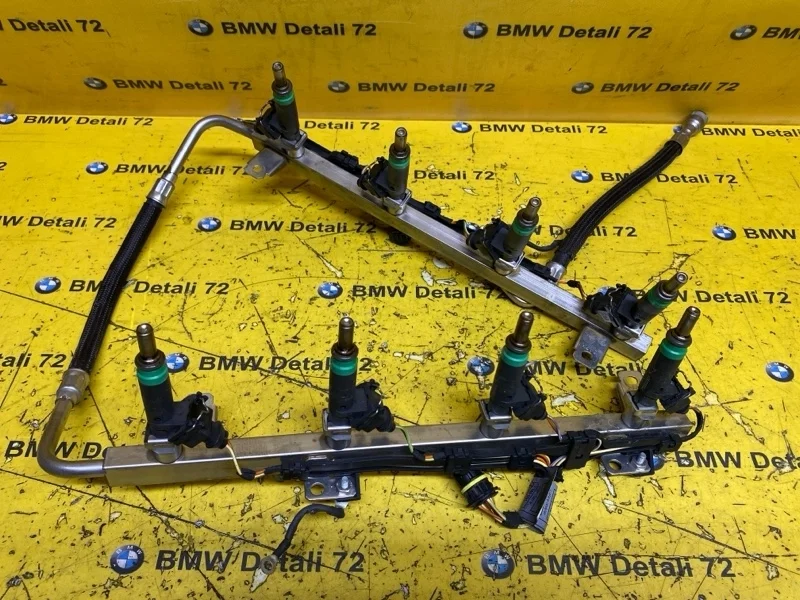 Топливная рампа с форсунками Bmw 7 2008 13537534743 E65 N62B48