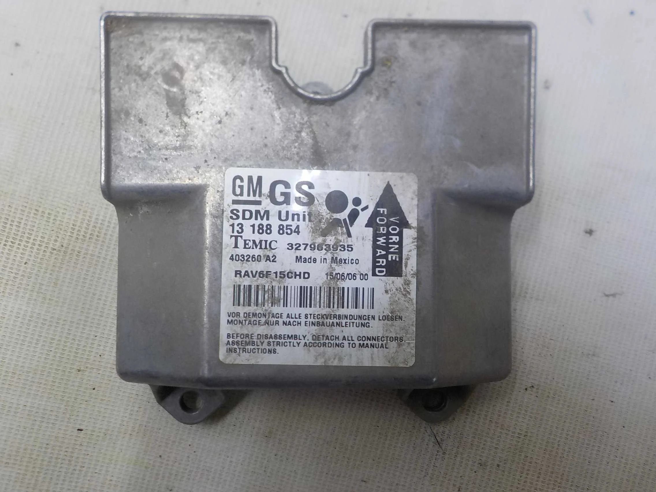 блок air bag OPEL astra