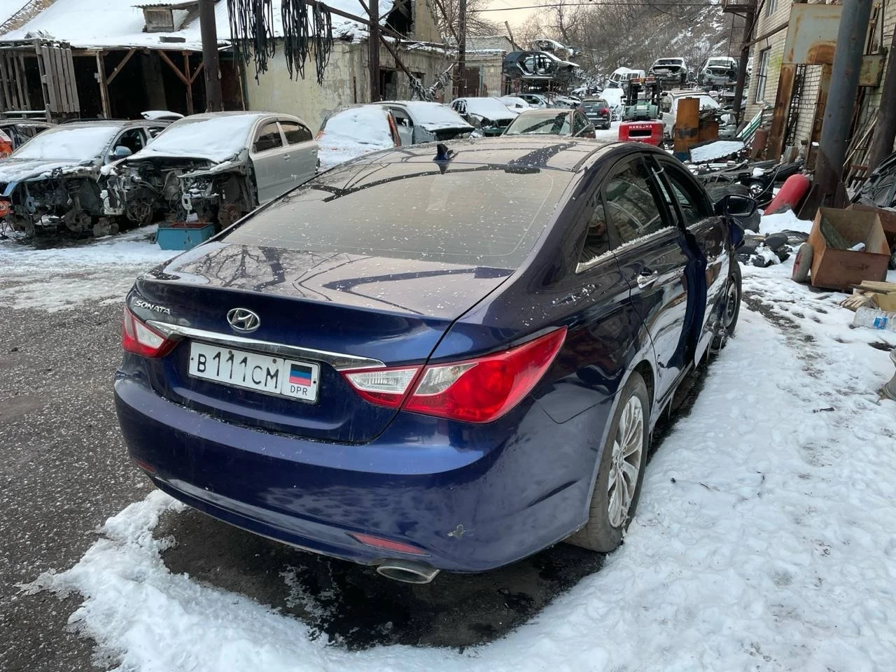 Бампер задний Hyundai Sonata YF 2010-2013 2.4 (178Hp) (G4KC) FWD AT