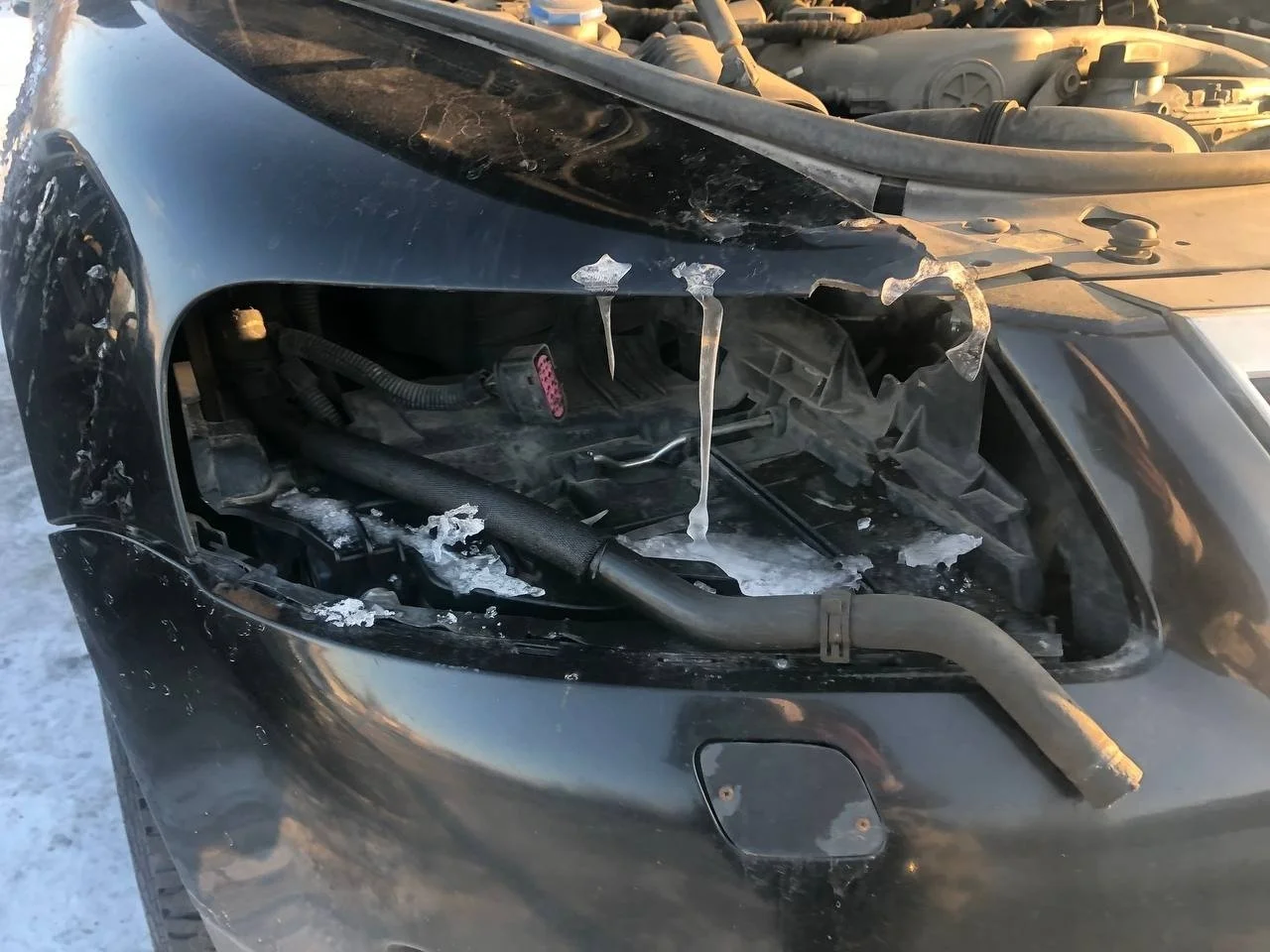 Решетка переднего бампера левая нижняя Volkswagen Touareg I (7L) 2002-2010 3.2 (220Hp) (AZZ,BAA,BKJ,BMV,BMX) 4WD AT
