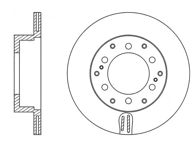 Диск тормозной задний TOYOTA LAND CRUISER PRADO 120 2002-2009, FJ CRUISER J15 2006-2018, LAND CRUISER PRADO 90 1996-1999