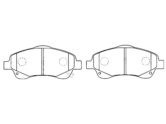 Колодки тормозные передние TOYOTA COROLLA VERSO R10 2004-2009, AVENSIS T250 2006-2008, AVENSIS T250 2003-2006