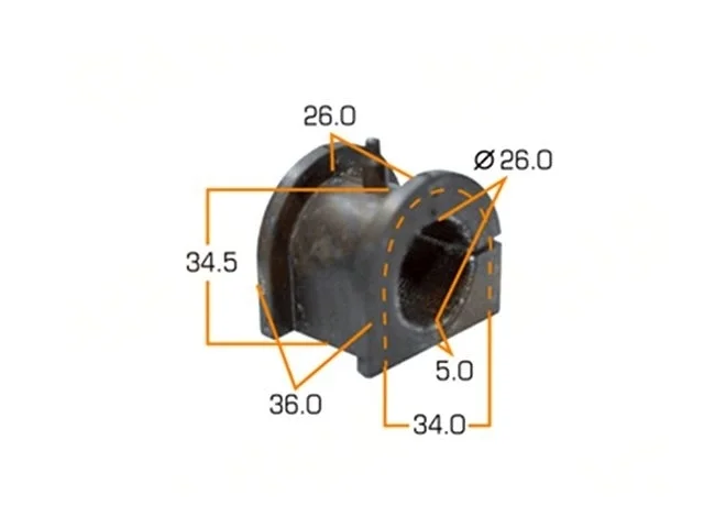 Втулка стабилизатора передней подвески MITSUBISHI OUTLANDER CU 2003-2007, LANCER IX CS 2003-2005, LANCER IX CS 2005-2010, AIRTREK CU 2001-2005