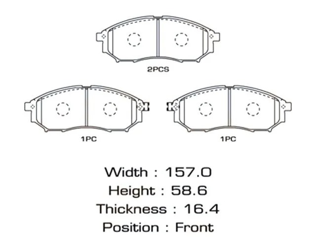 Колодки тормозные передние INFINITI INFINITI FX I S50 2002-2008, NISSAN MURANO Z50 2003-2008, PATHFINDER R51 2005-2010, PATHFINDER R51 2010-2014