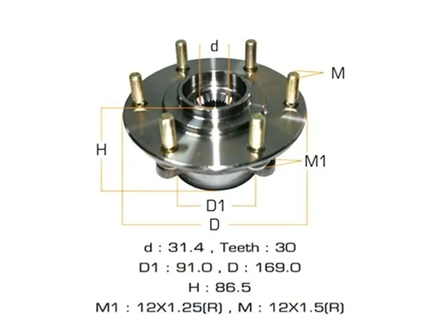 Ступица колеса передняя MITSUBISHI PAJERO IV / MONTERO IV V8 / V9 2006-2011, PAJERO IV / MONTERO IV V8 / V9 2011-2014