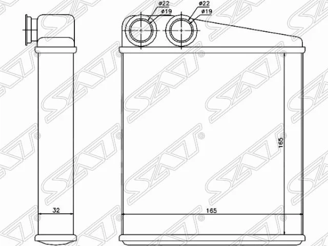 Радиатор отопителя NISSAN MARCH III K12 2002-2005, MICRA III K12 2002-2005, MARCH III K12 2005-2007, MICRA III K12 2005-2007, MARCH III K12 2007-2010