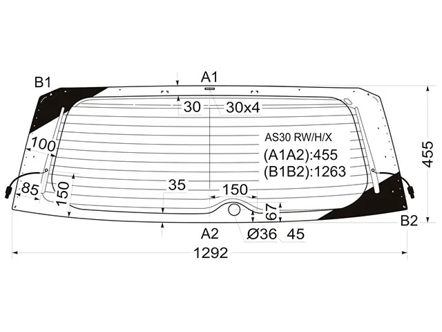 Стекло крышки багажника TOYOTA RAV4 XA30 2006-2008, RAV4 XA30 2008-2010, RAV4 XA30 2010-2012