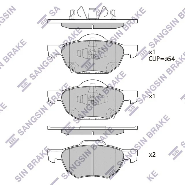 Колодки тормозные передние HONDA ACCORD VII CM / CL / CN 2002-2006, ACCORD VII CM / CL / CN 2006-2008