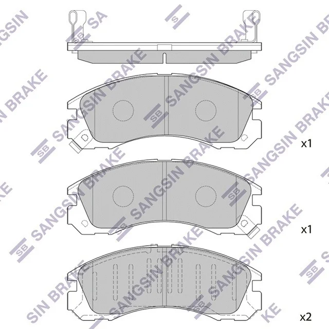 Колодки тормозные передние MITSUBISHI OUTLANDER XL CW 2007-2010, OUTLANDER XL CW 2010-2012, OUTLANDER CU 2003-2007, OUTLANDER GF 2015-2018