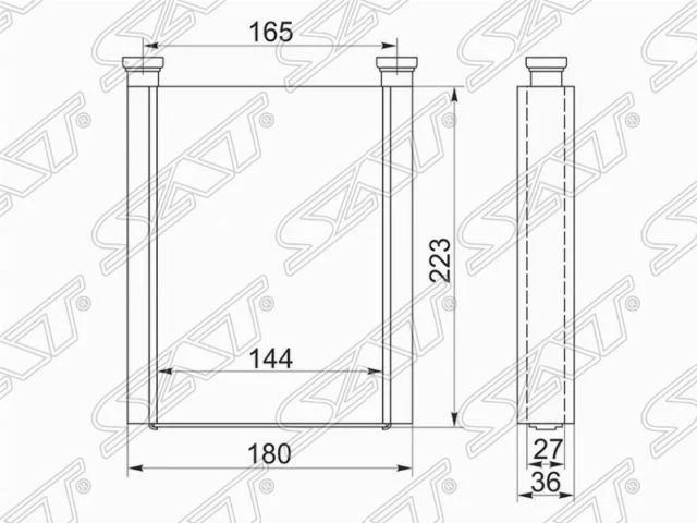 Радиатор отопителя TOYOTA COROLLA E120 2001-2004, COROLLA E120 2004-2006