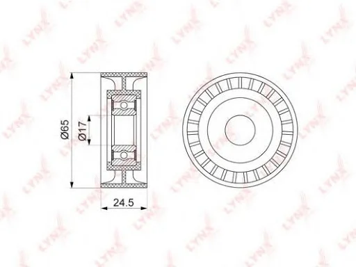 Ролик натяжителя ремня приводного MITSUBISHI OUTLANDER XL CW 2007-2010, OUTLANDER XL CW 2010-2012, LANCER X CY 2007-2010, CITROEN C-CROSSER EP 2008-