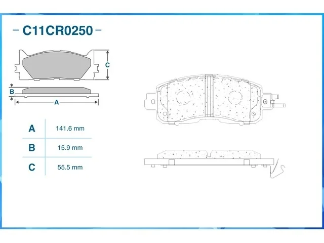 Колодки тормозные передние NISSAN TEANA L33 2014-2020, LEAF ZE0 2010-2017