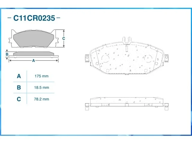 Колодки тормозные передние MERCEDES BENZ MERCEDES BENZ C-CLASS W205 2014-2021