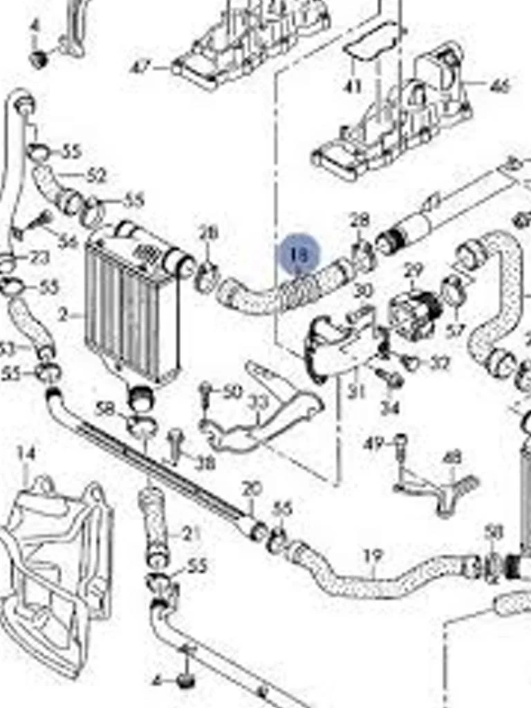 Патрубок интеркулера Audi A6 C6 (4F) 2004-2008 2005 3,0 Дизель