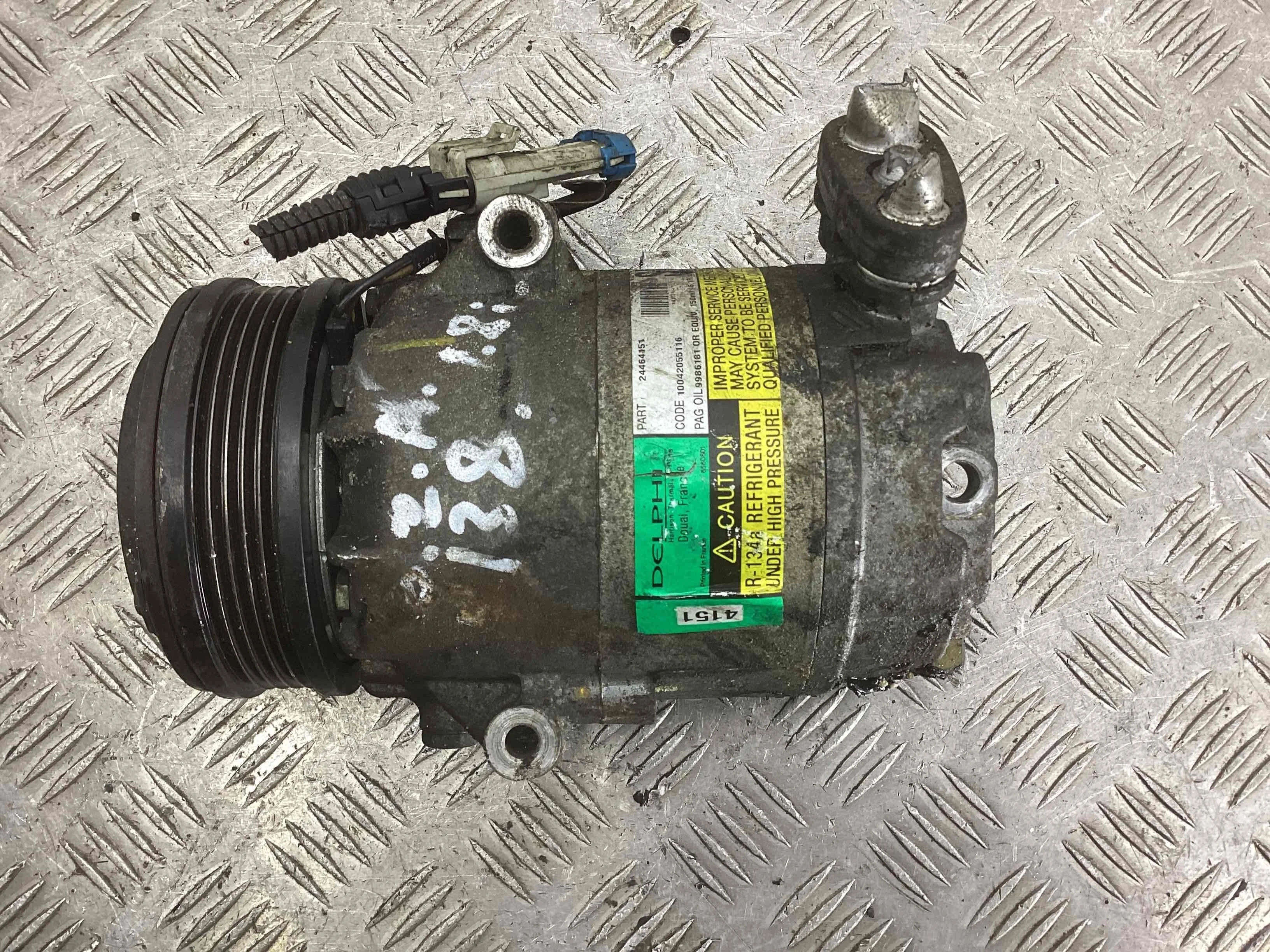 Компрессор кондиционера Opel Zafira A 1999-2003 2000 1,8 Бензин АКПП Минивэн