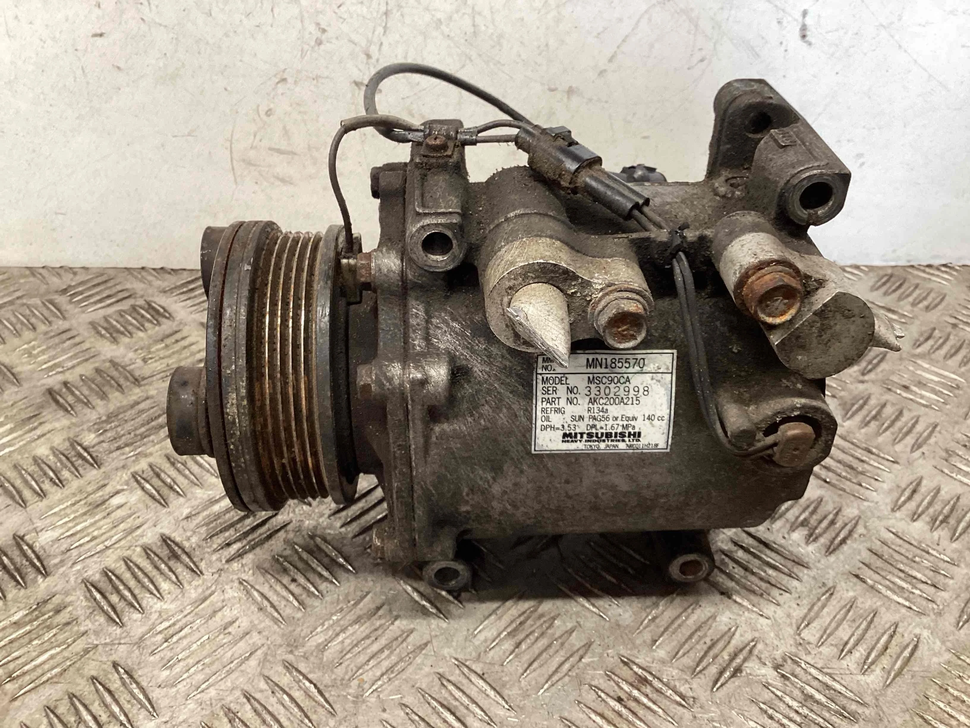 Компрессор кондиционера Mitsubishi Lancer IX 2003-2010 2007 1,6 Бензин МКПП 5ст. Универсал