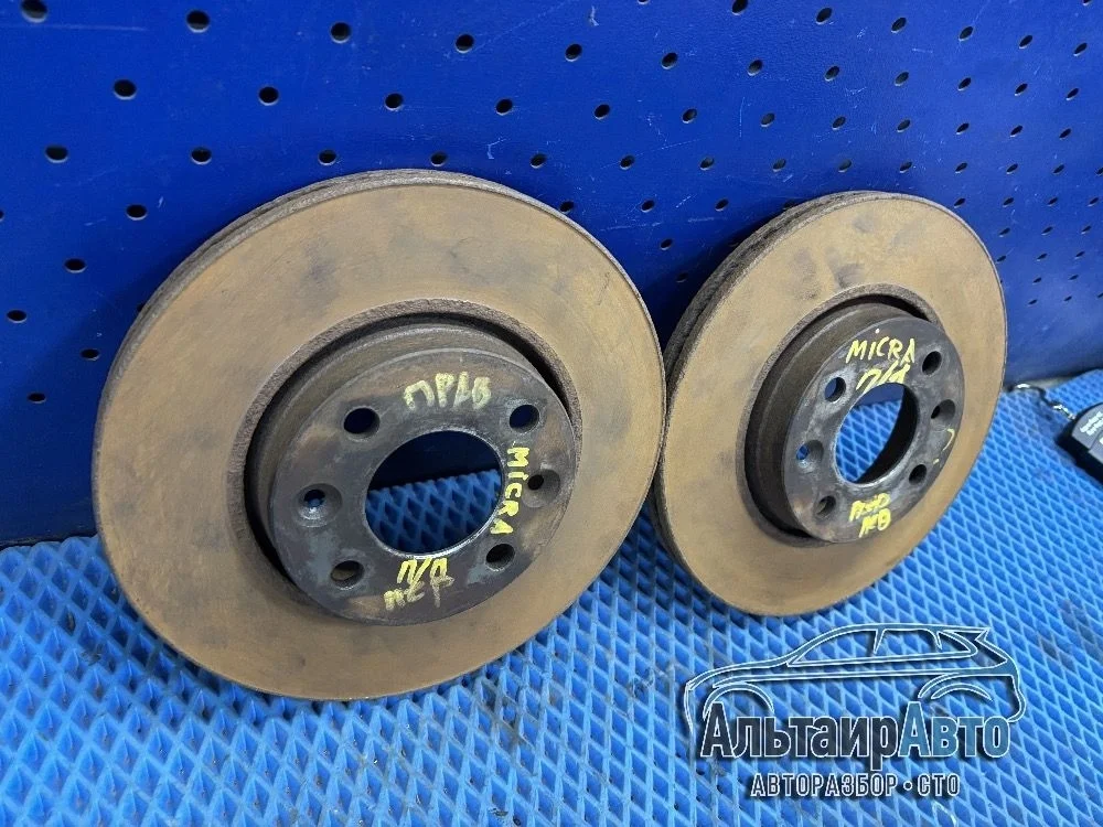 Диски тормозные передние Nissan Micra K12 (2002—2010) Nissan Micra K12 (2002—2010) K12 левый руль 40206AX600