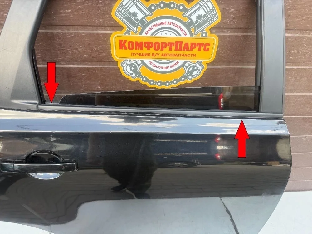 Молдинг под опускное стекло внешний Nissan Qashqai+2 I рестайлинг (2010—2013)