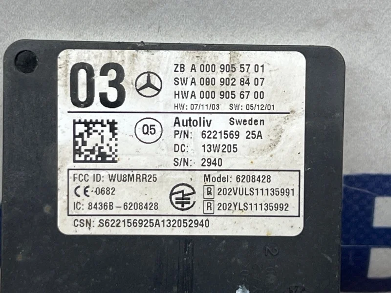 Радар Mercedes-Benz Ml A0009055701 W166 642.826, задний