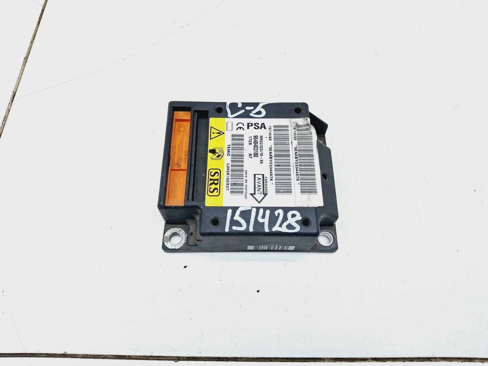 Блок управления AIR BAG Citroen C5 (DC/DE) 2000-2007
