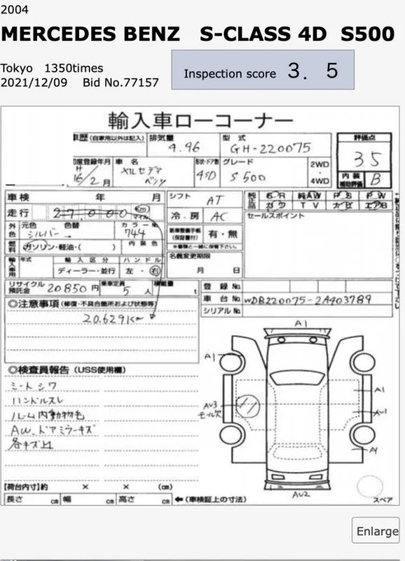 Продажа Mercedes-Benz S class 5.0 (306Hp) (113.960) RWD AT по запчастям
